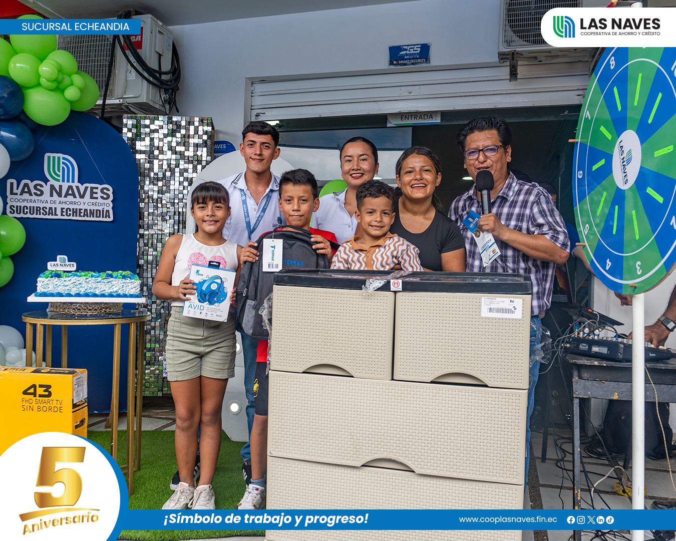 5to aniversario sucursal Echeandía COAC Las Naves