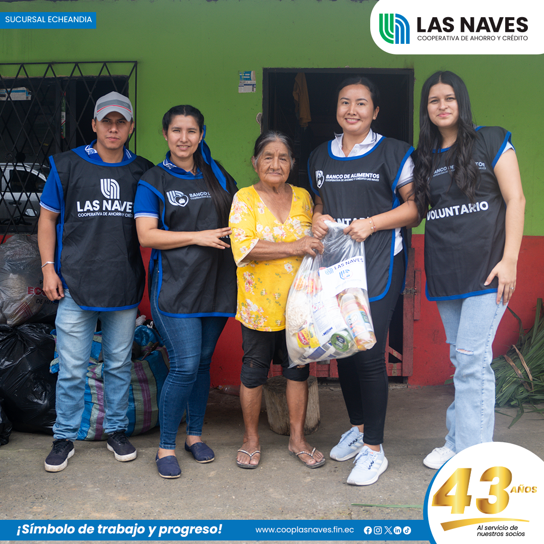 Entrega de bancos de alimentos en Echeandía y Las Naves